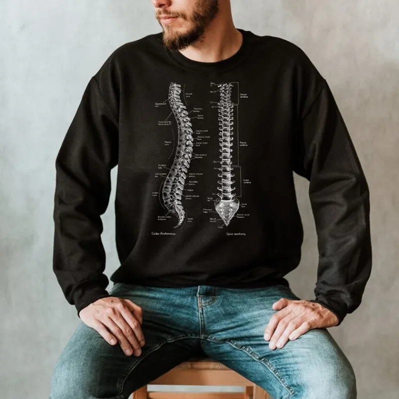 Codex Anatomicus Sweatshirts^Spine Unisex Sweatshirt - Chalkboard