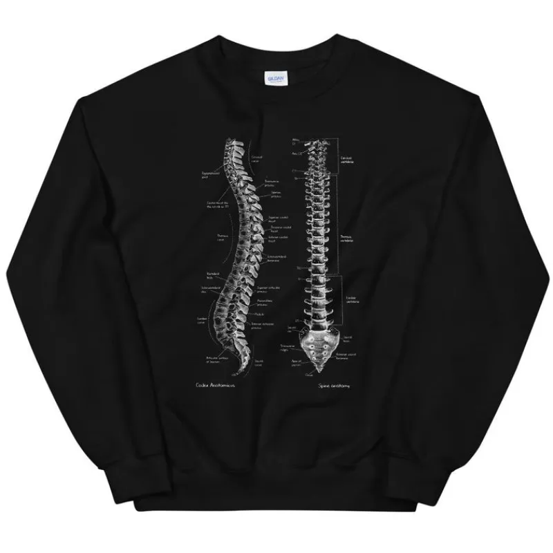 Codex Anatomicus Sweatshirts^Spine Unisex Sweatshirt - Chalkboard
