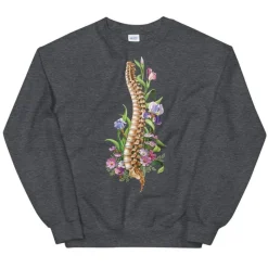 Codex Anatomicus Sweatshirts^Spine Unisex Sweatshirt - Floral