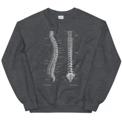 Codex Anatomicus Sweatshirts^Spine Unisex Sweatshirt - Chalkboard