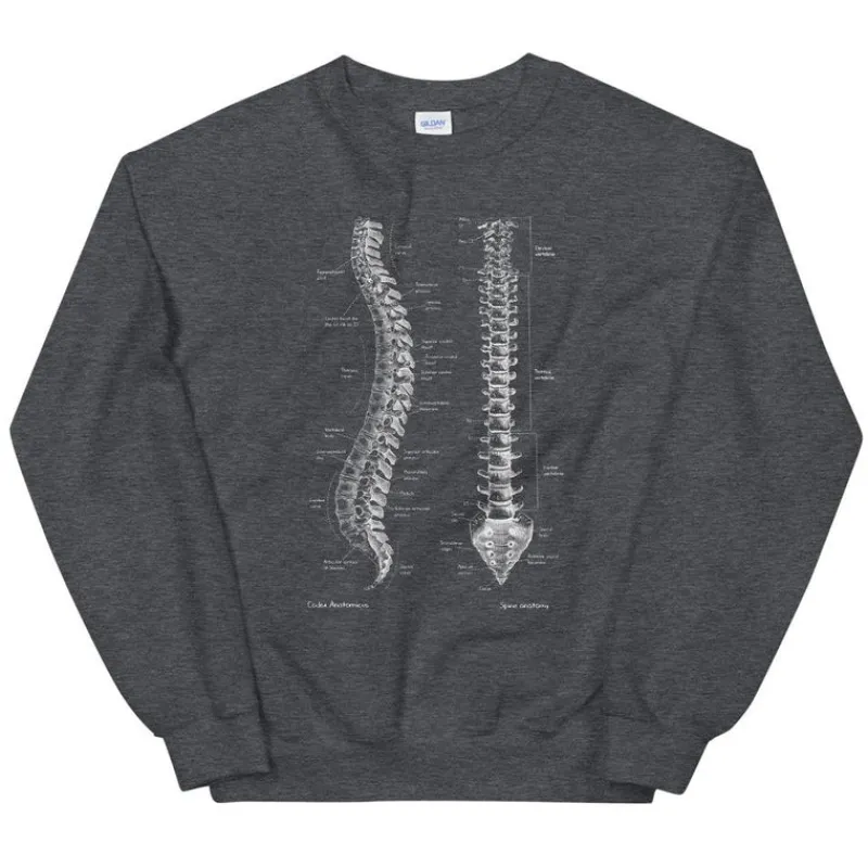 Codex Anatomicus Sweatshirts^Spine Unisex Sweatshirt - Chalkboard
