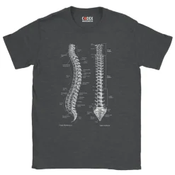 Codex Anatomicus T-shirts^Spine Unisex T-Shirt - Chalkboard