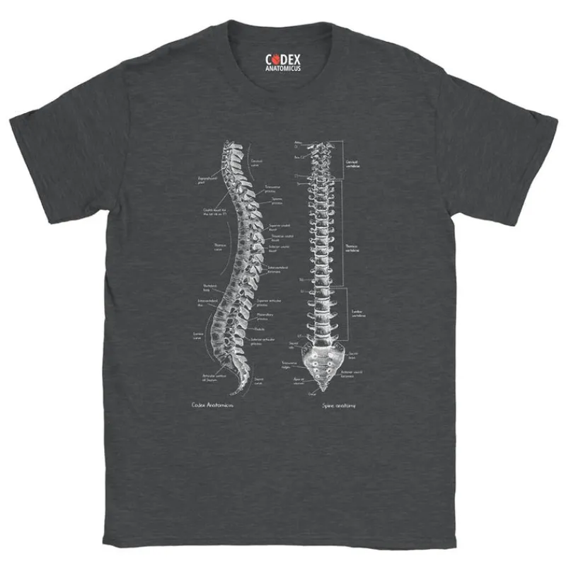 Codex Anatomicus T-shirts^Spine Unisex T-Shirt - Chalkboard