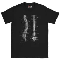 Codex Anatomicus T-shirts^Spine Unisex T-Shirt - Chalkboard