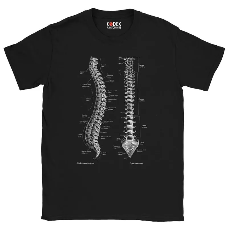 Codex Anatomicus T-shirts^Spine Unisex T-Shirt - Chalkboard