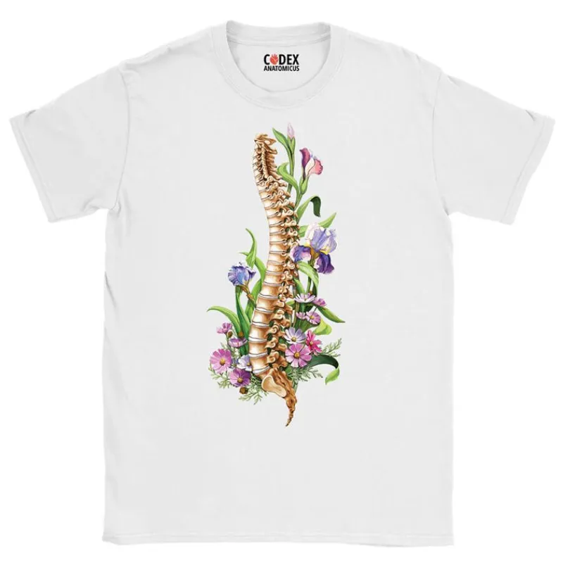 Codex Anatomicus T-shirts^Spine Unisex T-Shirt - Floral