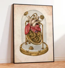 Codex Anatomicus Heart Anatomy^Steampunk heart art print