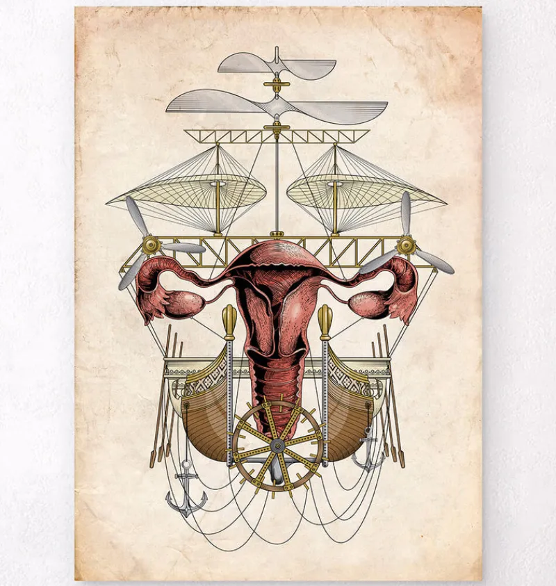 Codex Anatomicus Obstetrics & Gynecology^Steampunk uterus