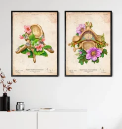 Codex Anatomicus Skull & Skeleton^Thoracic vertebrae - Floral - Vintage