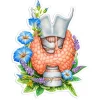 Codex Anatomicus Stickers^Thyroid anatomy sticker - Floral