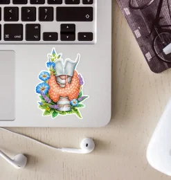 Codex Anatomicus Stickers^Thyroid anatomy sticker - Floral
