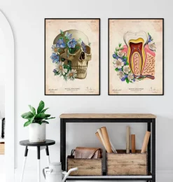 Codex Anatomicus Dental Anatomy^Tooth anatomy II - Floral - Vintage