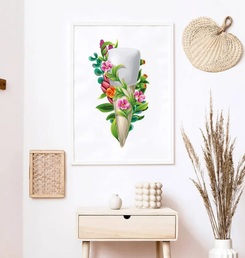 Codex Anatomicus Dental Anatomy^Tooth anatomy III - Floral - White