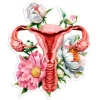 Codex Anatomicus Stickers^Uterus anatomy sticker - Floral