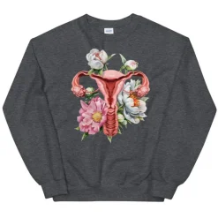 Codex Anatomicus Sweatshirts^Uterus Unisex Sweatshirt - Floral