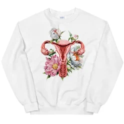 Codex Anatomicus Sweatshirts^Uterus Unisex Sweatshirt - Floral