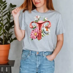 Codex Anatomicus T-shirts^Uterus Unisex T-Shirt - Floral