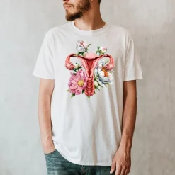 Codex Anatomicus T-shirts^Uterus Unisex T-Shirt - Floral