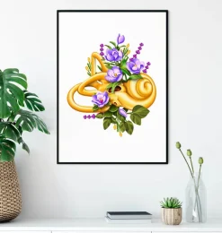 Codex Anatomicus Various Organs^Vestibular system - Floral - White