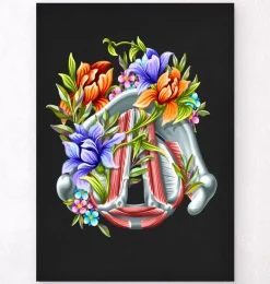 Codex Anatomicus Various Organs^Vocal cords - Floral - Black