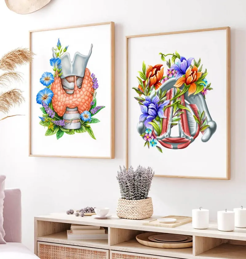 Codex Anatomicus Various Organs^Vocal cords - Floral - White